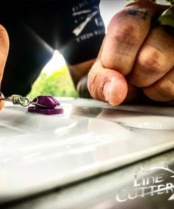 Line Cutterz Peel & Stick Flat Mount Fishing Line Cutter - Purple