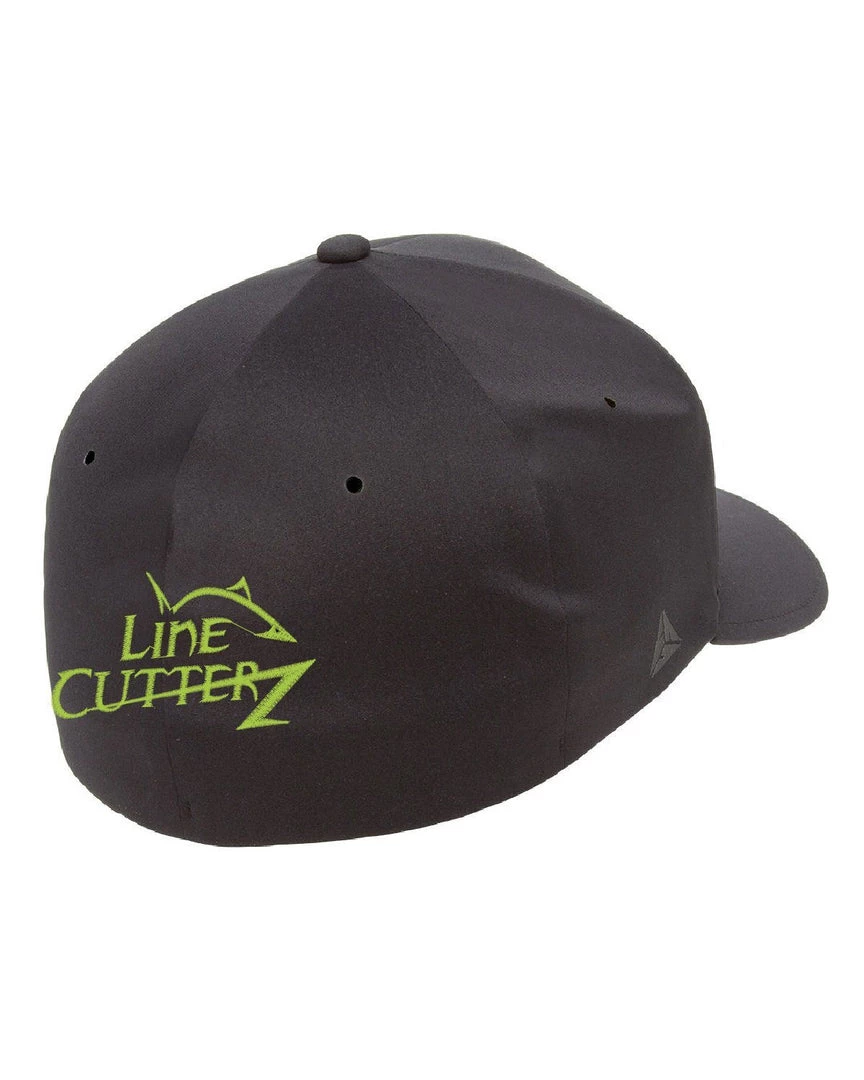 Line Cutterz Flexfit Black Delta Hat With LC Pro Fish Logo 5 Line Cutterz Flexfit Black Delta Hat With LC Pro Fish Logo