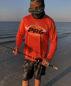 Line Cutterz Apparel Pro Fish Gear Long Sleeve Shirt - Blaze Orange
