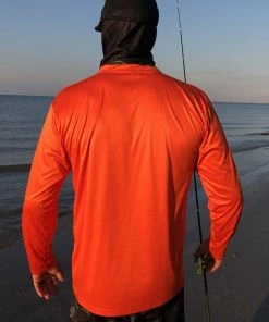 Line Cutterz Apparel Pro Fish Gear Long Sleeve Shirt - Blaze Orange