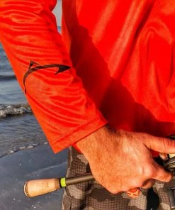 Line Cutterz Apparel Pro Fish Gear Long Sleeve Shirt - Blaze Orange